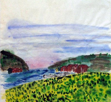  Norwegen / Aquarell auf Japanpapier, ca. 18x20 cm 