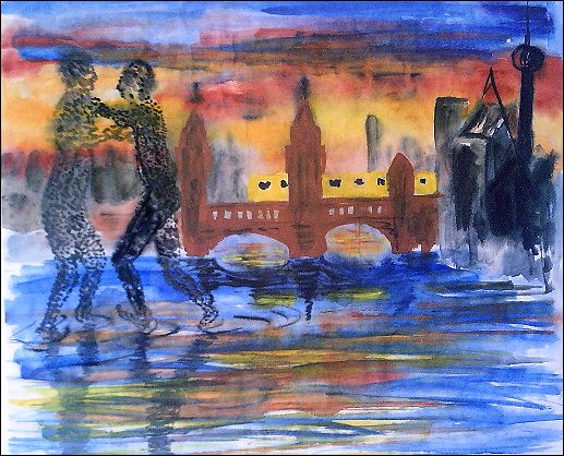  Oberbaumbrücke / Aquarell auf Japanpapier, ca. 38x45 cm 