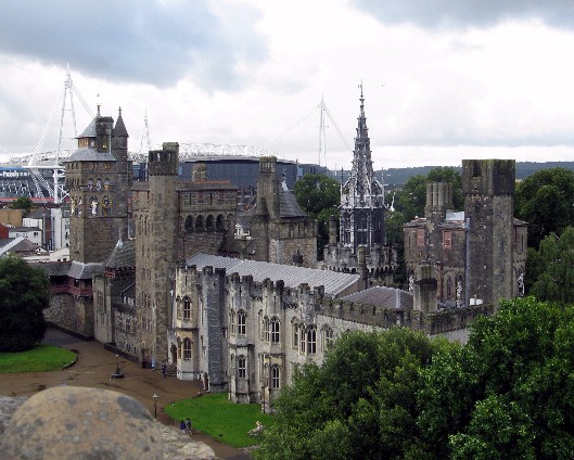  Cardiff  Blick vom Castle 